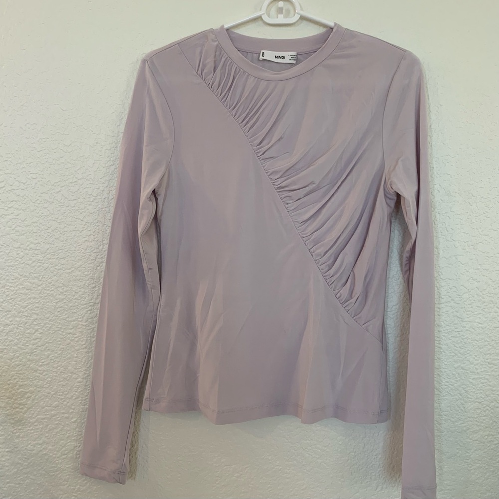 MNG by Mango Light Purple Long Sleeve Top Size S